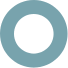 A simple, solid light blue ring with a thick border on a transparent background, resembling a donut shape or a circular frame.